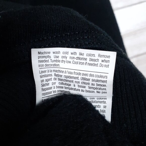 Champion Mens Sweatshirt M Logo Black Fleece 245 - Picture 5 of 5